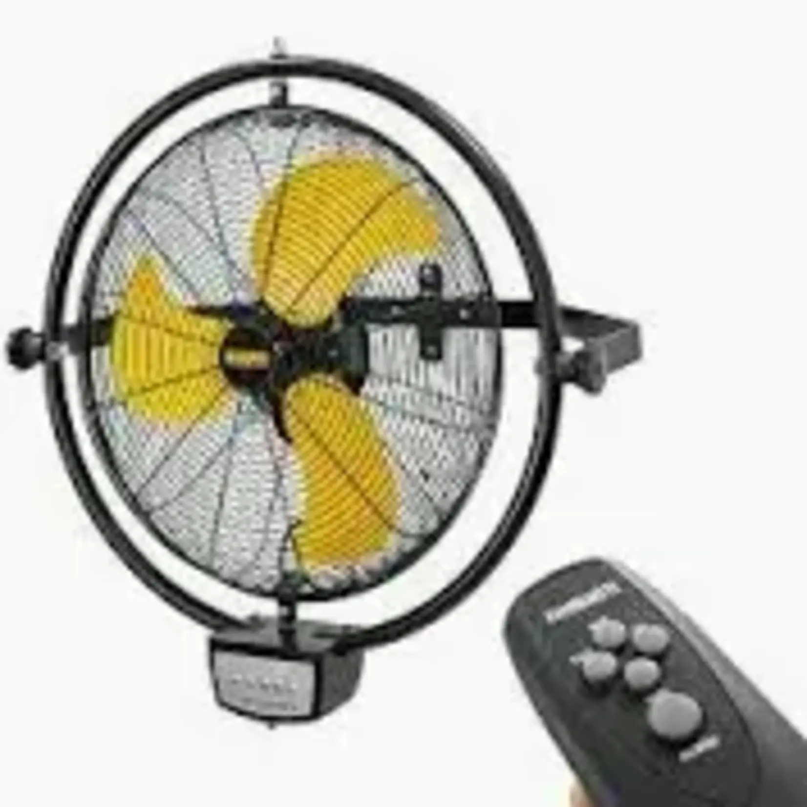 CFM 5000 CFM Deeshe-FANW20RS 20 in. Orbital Remote Control Wall Mounted Fan