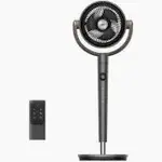 DREO Dreo-DR-HPF009 - Pedestal Fan with Remote, 42 in. Quiet Standing Fan for Home Bedroom, 120° Oscillating Floor Fan - Gray