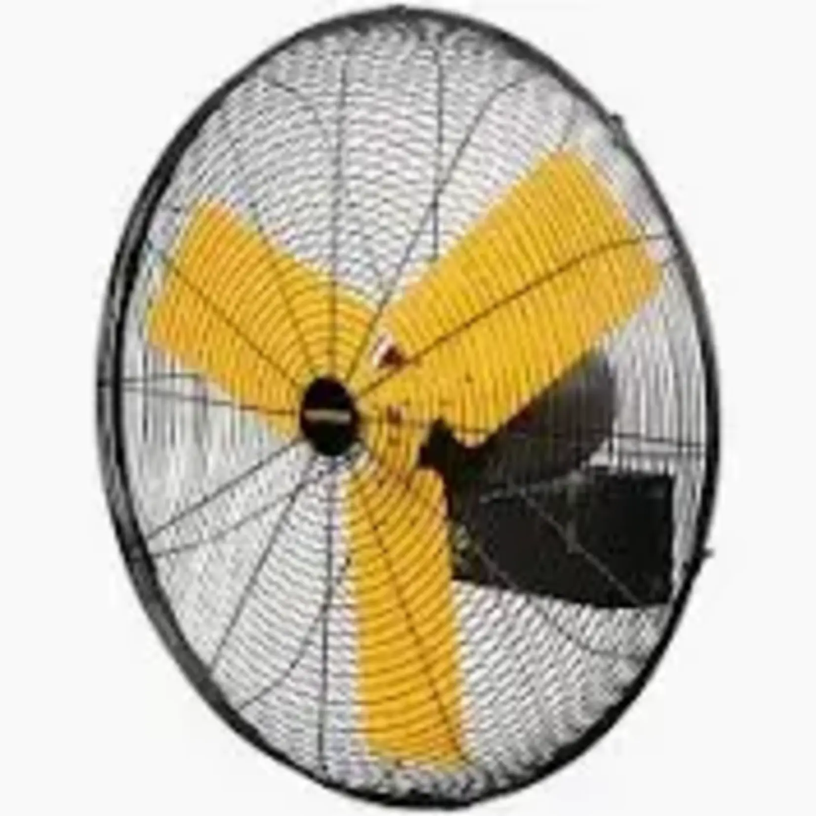 CFM HICFM -BL-FAN-W24-24 in. 2 Speeds High Velocity Wall Fan in Yellow with Permanent Lubricated Ball Bearing, 180° Oscillating, Low Noise