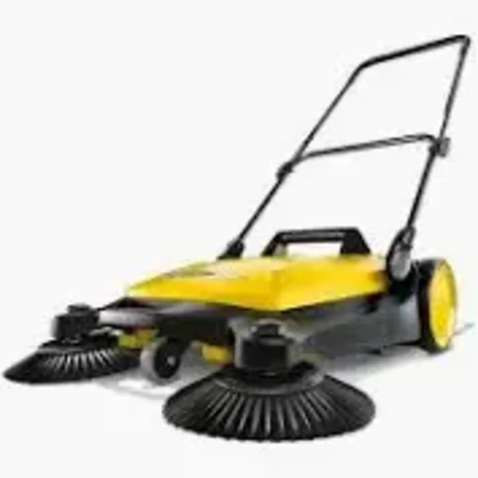 Karcher S 4 Twin Walk-Behind Outdoor Hand Push Sweeper - 5.25 Gal. Capacity