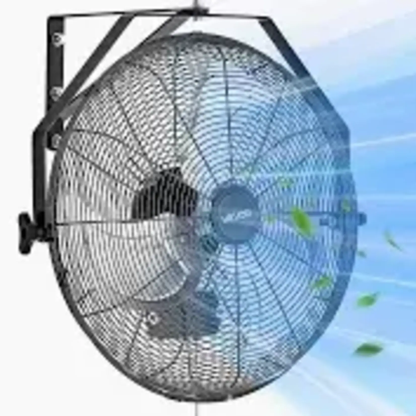 VEVOR Wall Fan 18-in Plug in Indoor Black Wall Mounted Fan