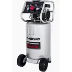 Husky-3332013- 20 Gal.165 PSI Vertical Electric Oil-Free Quiet Auto/Workshop Air Compressor with Dual Gauges and 2-Quick Couplers