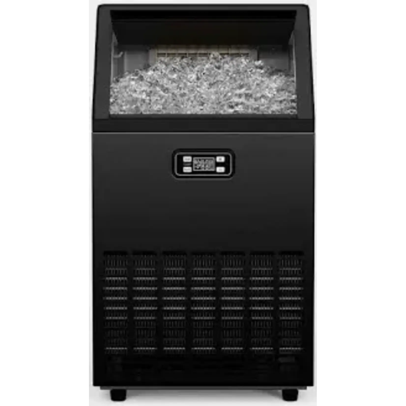 EUHOMY-CIM001-100BL-E 17.3 in. 100 lb. /24H Full Ice Sizes Commercial Ice Maker in Black, 33 lb. Storage Bin, Ice Full Alert and Auto-Cleaning