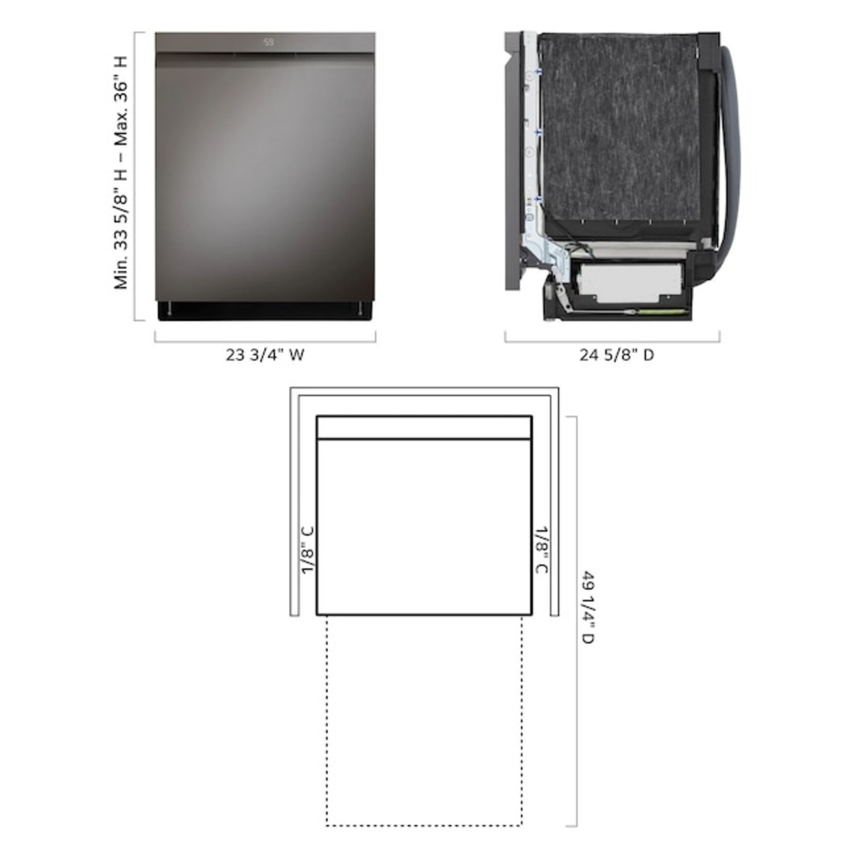 LG #LDPH5554D - LG Smart Top-Control Dishwasher with 1-Hour Wash & Dry, QuadWash® Pro, and Dynamic Heat Dry™