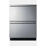 TITTLA -TABR150-150 Can Under Counter Drawer Fridge 24 Inch,Built-in Beverage Refrigerator for Home and Commercial Use, Stainless Steel Door, Fast Cooling, Low Noise,Silver