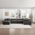 #1783137 - Sereen 6-piece Fabric Modular Sectional, Dark Gray