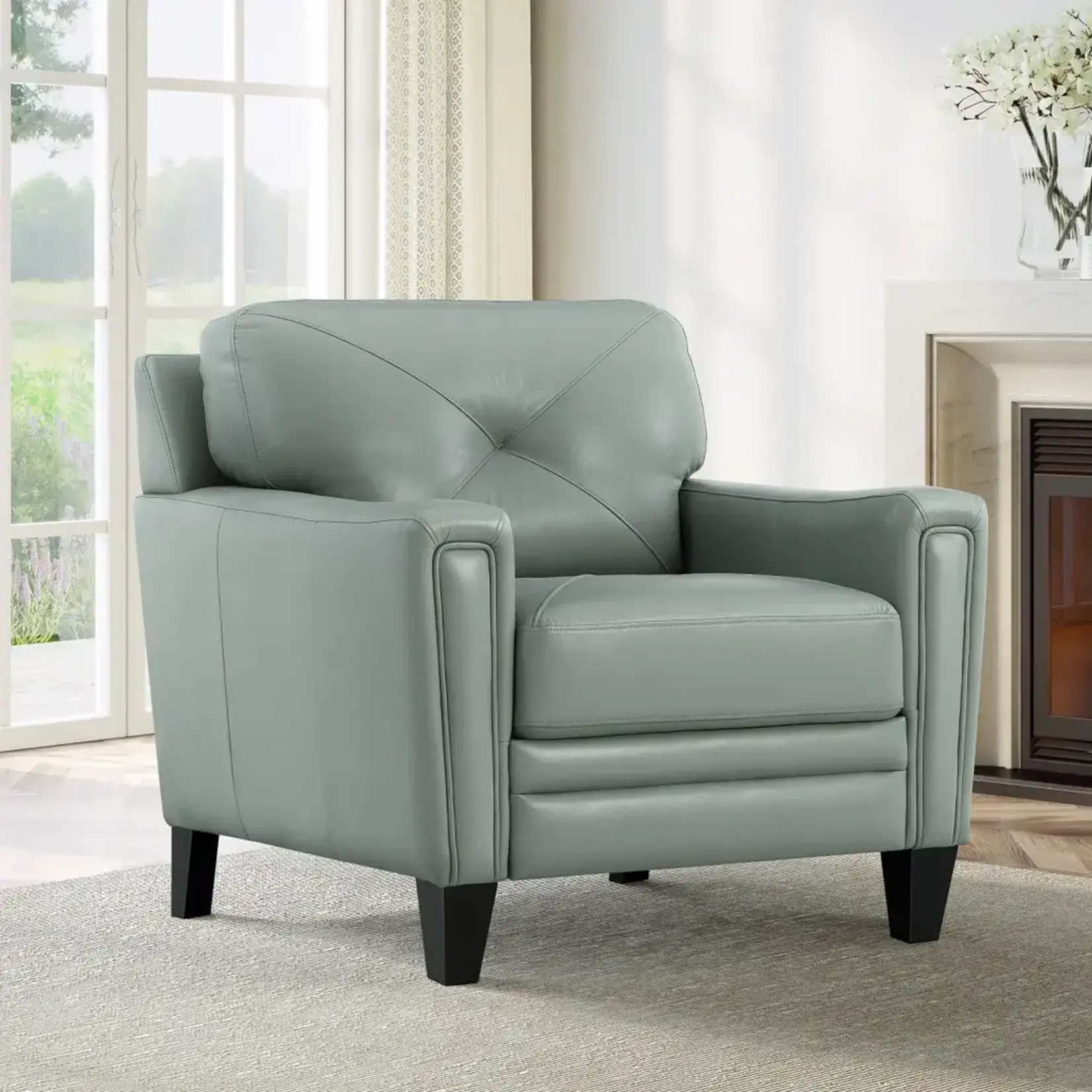 Abbyson Home #1861789 - Atmore Top Grain Leather Chair