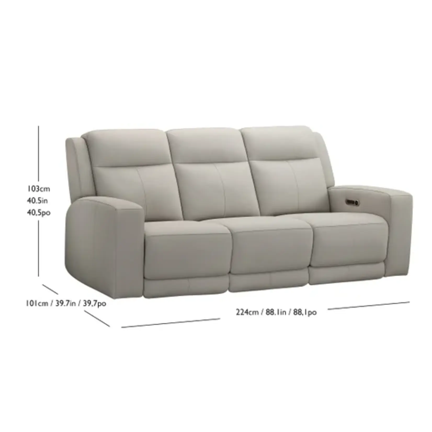 #1812553 - Wren Leather Power Reclining Sofa