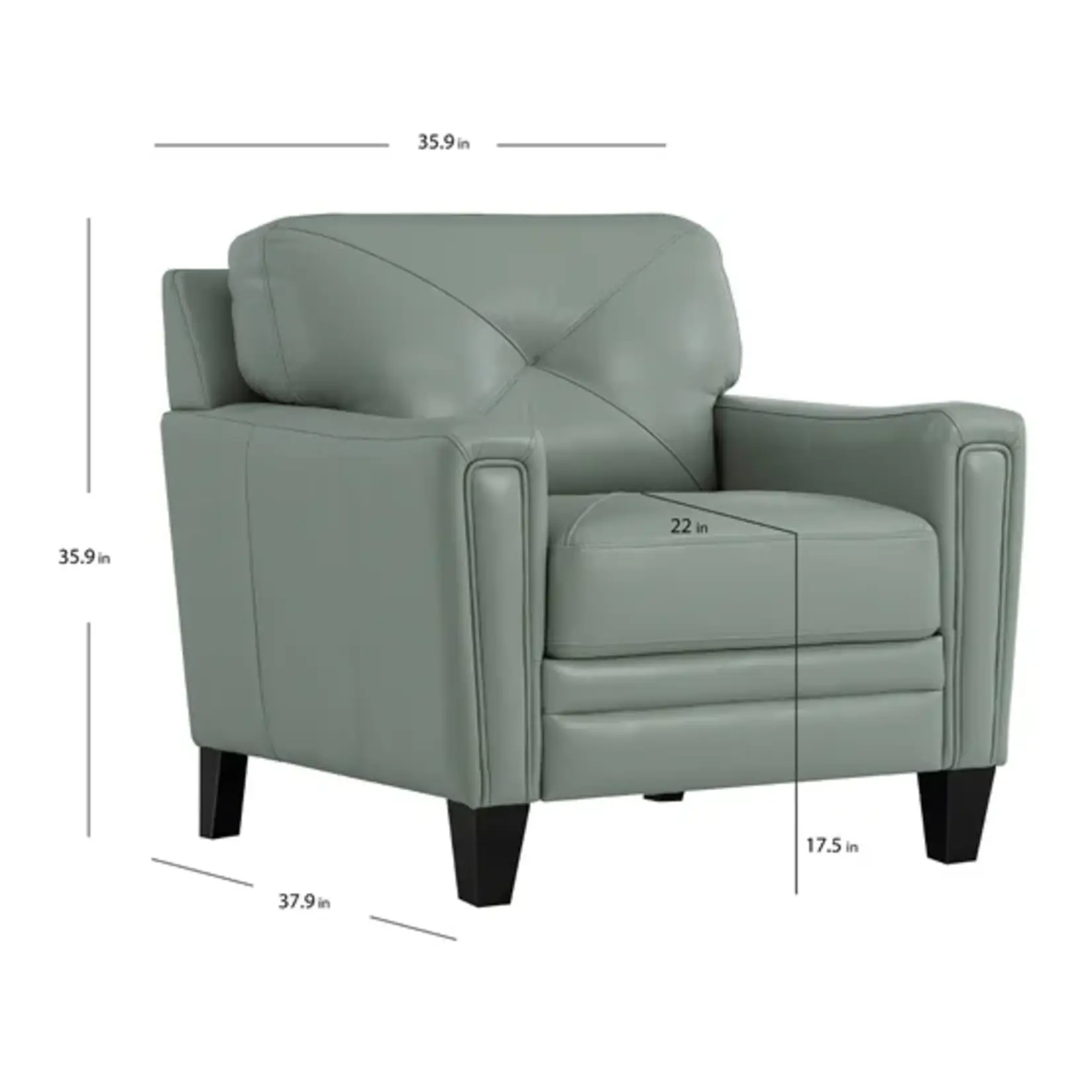 Abbyson Home #1861789 - Atmore Top Grain Leather Chair