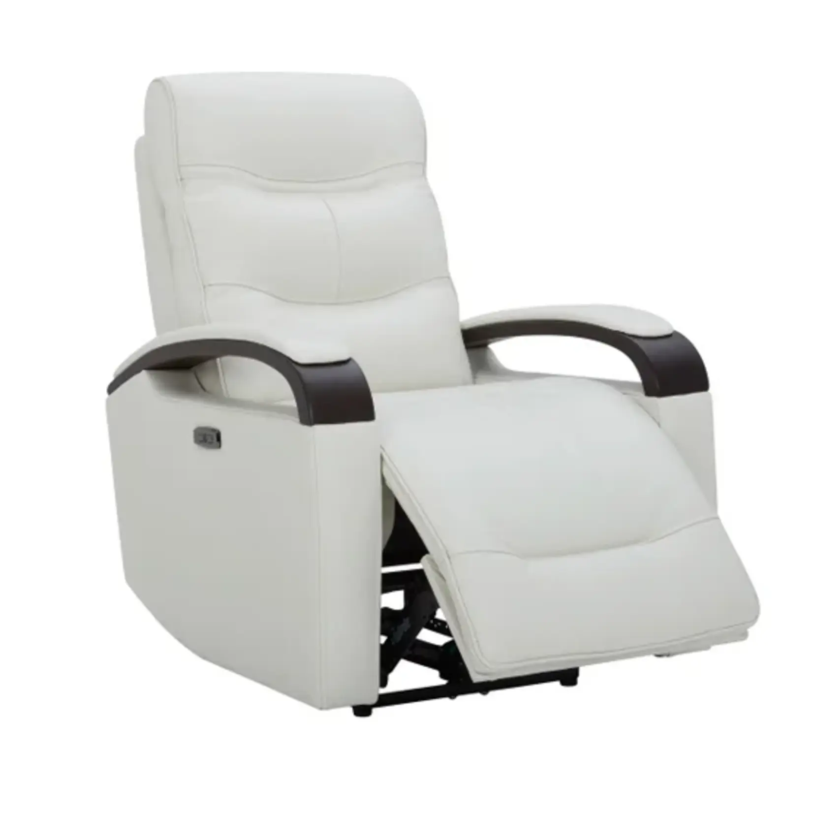 #1653385 - Canmore Leather Power Recliner with Power Headrest (Cream)