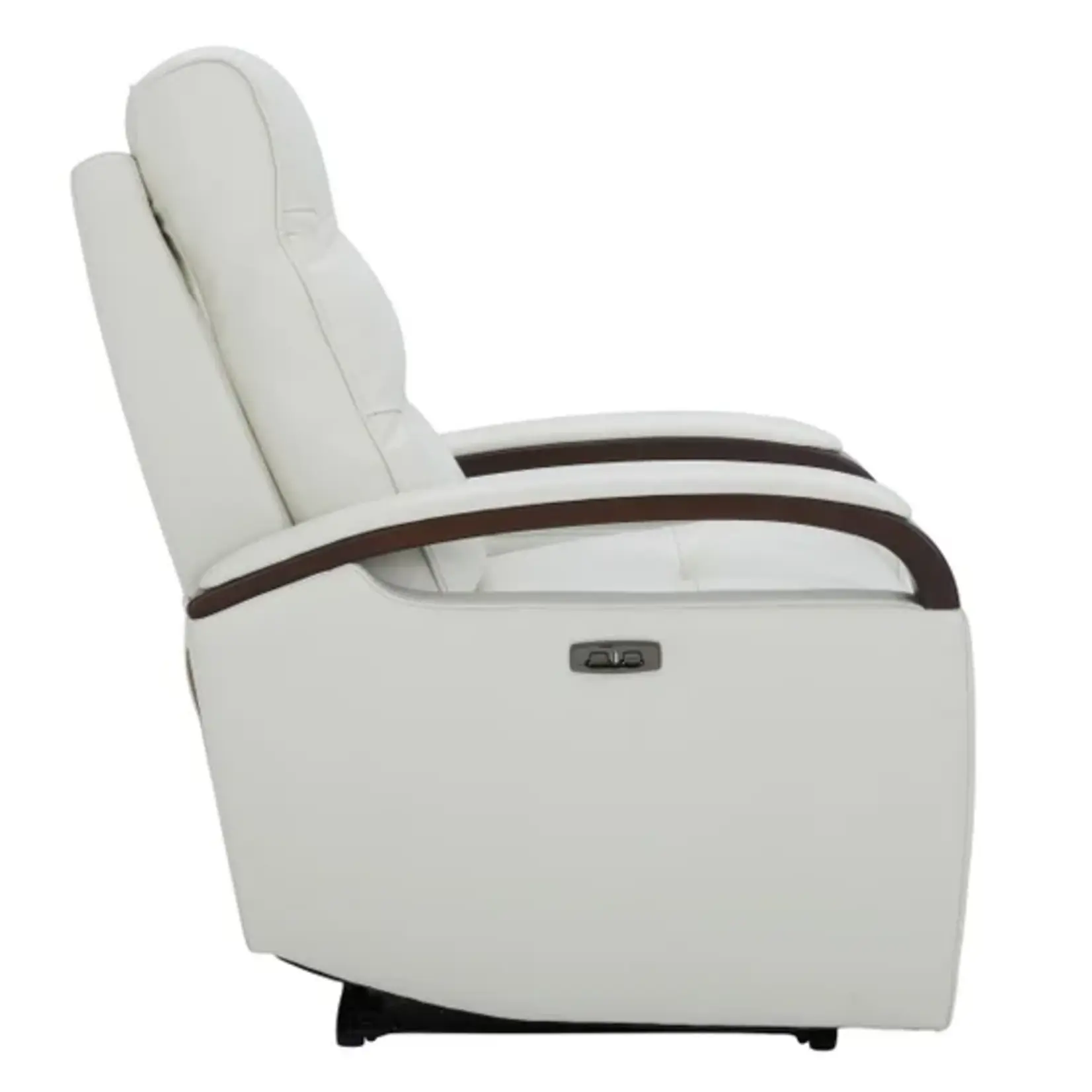 #1653385 - Canmore Leather Power Recliner with Power Headrest (Cream)