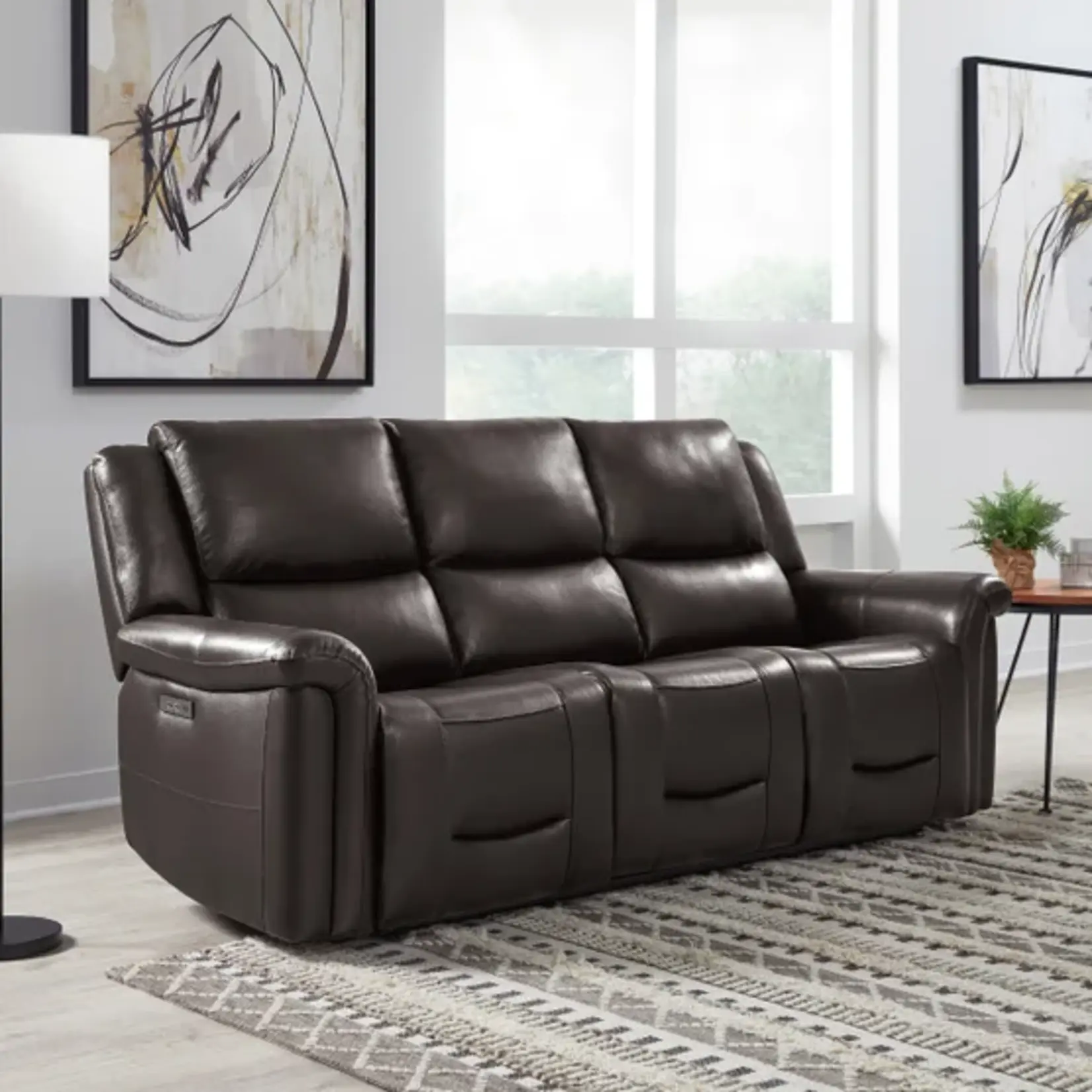 #1861792 - Alba Leather Power Reclining Sofa with Power Headrests