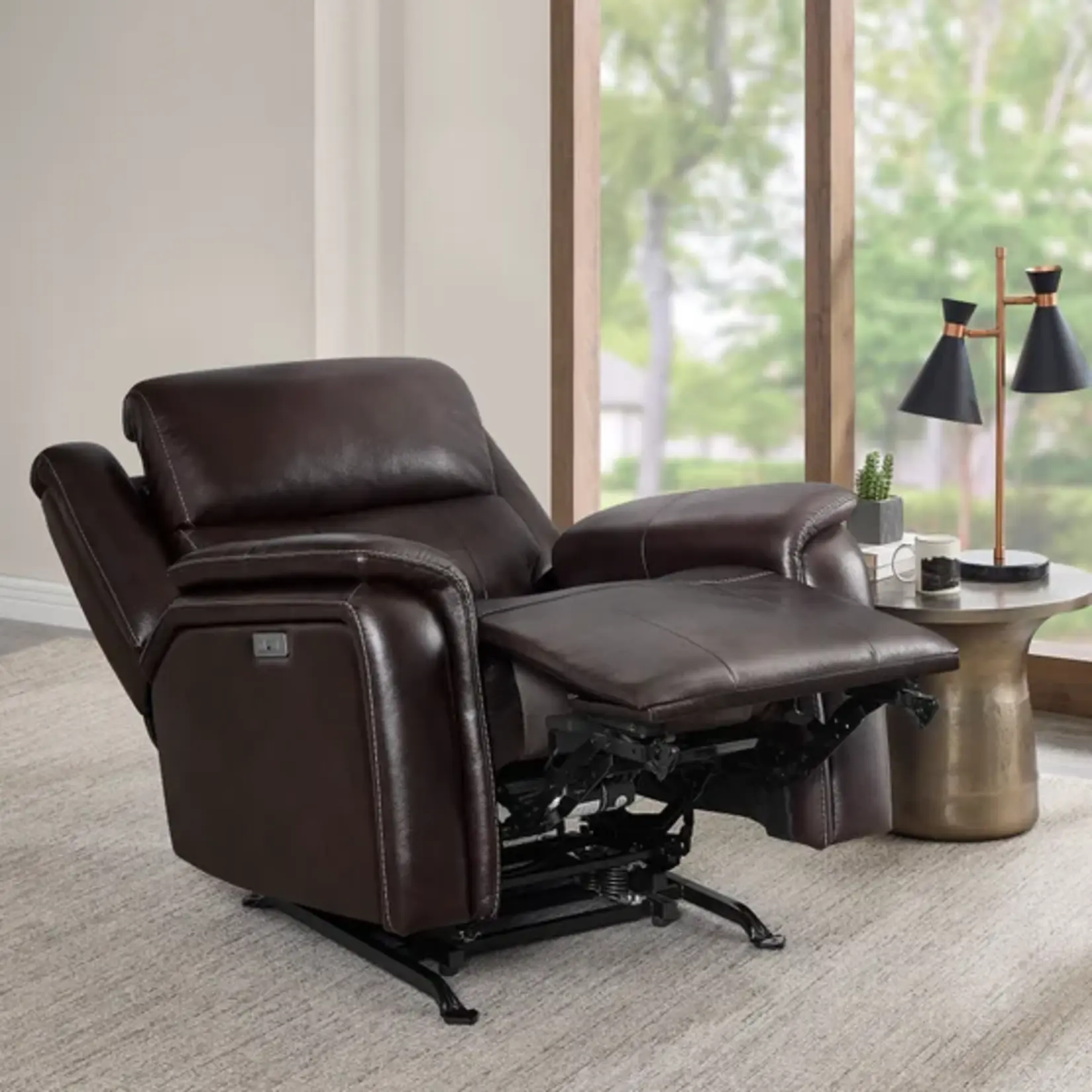 Model #1937C-9064-79 Item #1812674 - Barcalounger Bryson Leather Power Rocker Recliner with Power Adjustable Headrest