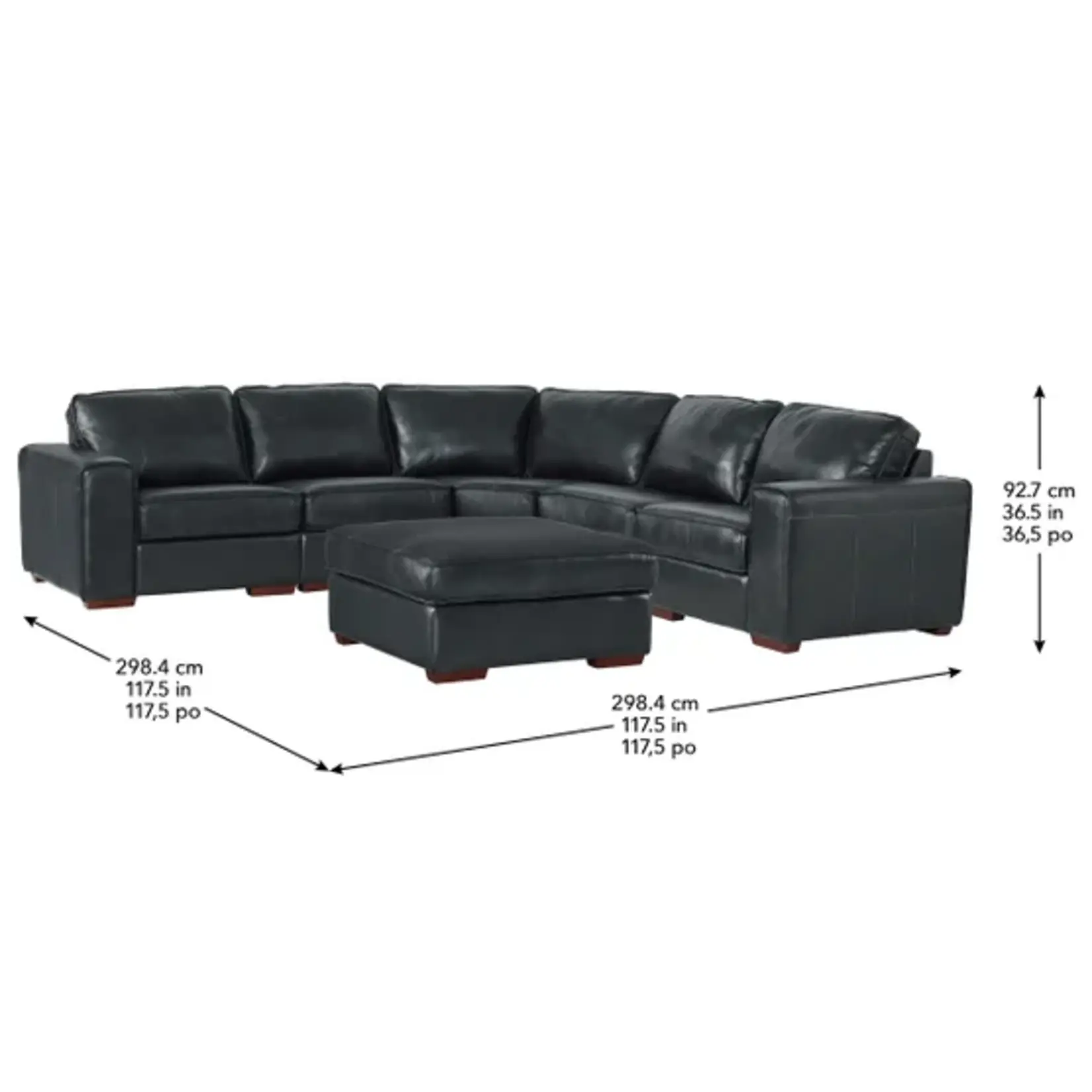 #1435176 - Pulaski Furniture Nelson 6 Piece Leather Sectional