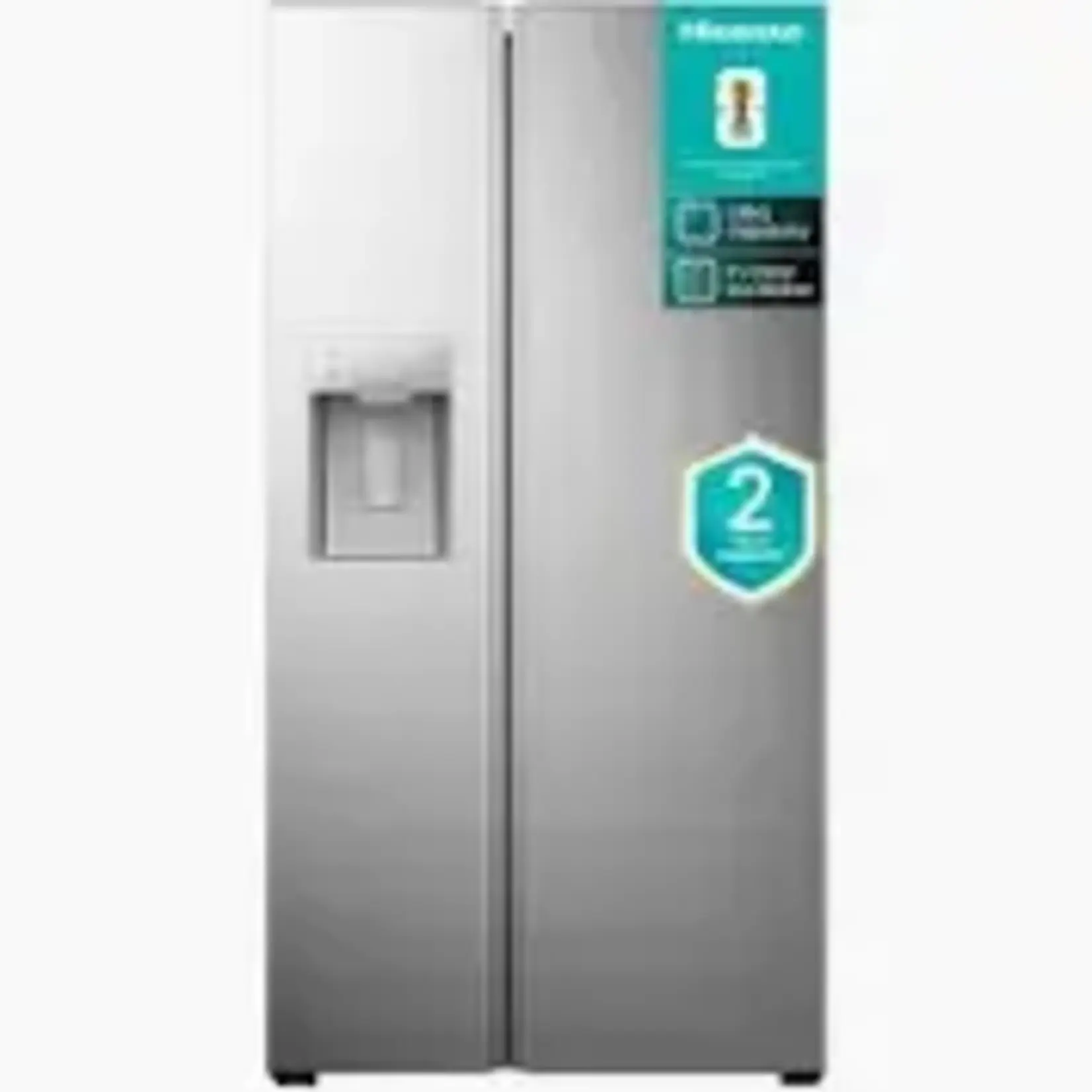 Hisense Hisense-HRS290P5FSE -29.1-cu ft Standard-Depth 36-in Wide Side-by-Side Refrigerator with Ice Maker ,Water and Ice Dispenser ( Stainless steel )