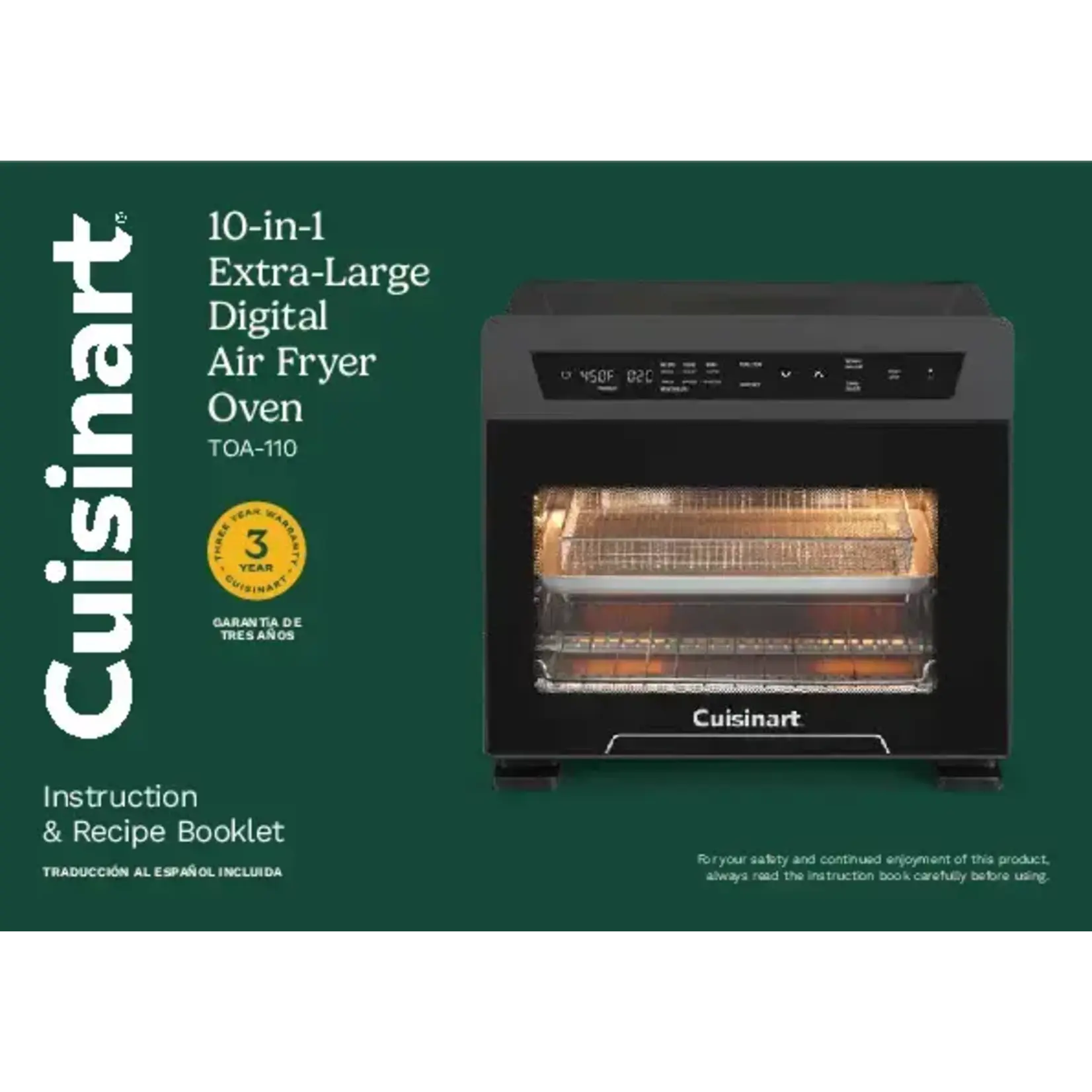 Cuisinart 10-in-1 Extra-Large Digital Air Fryer Oven (TOA-110)
