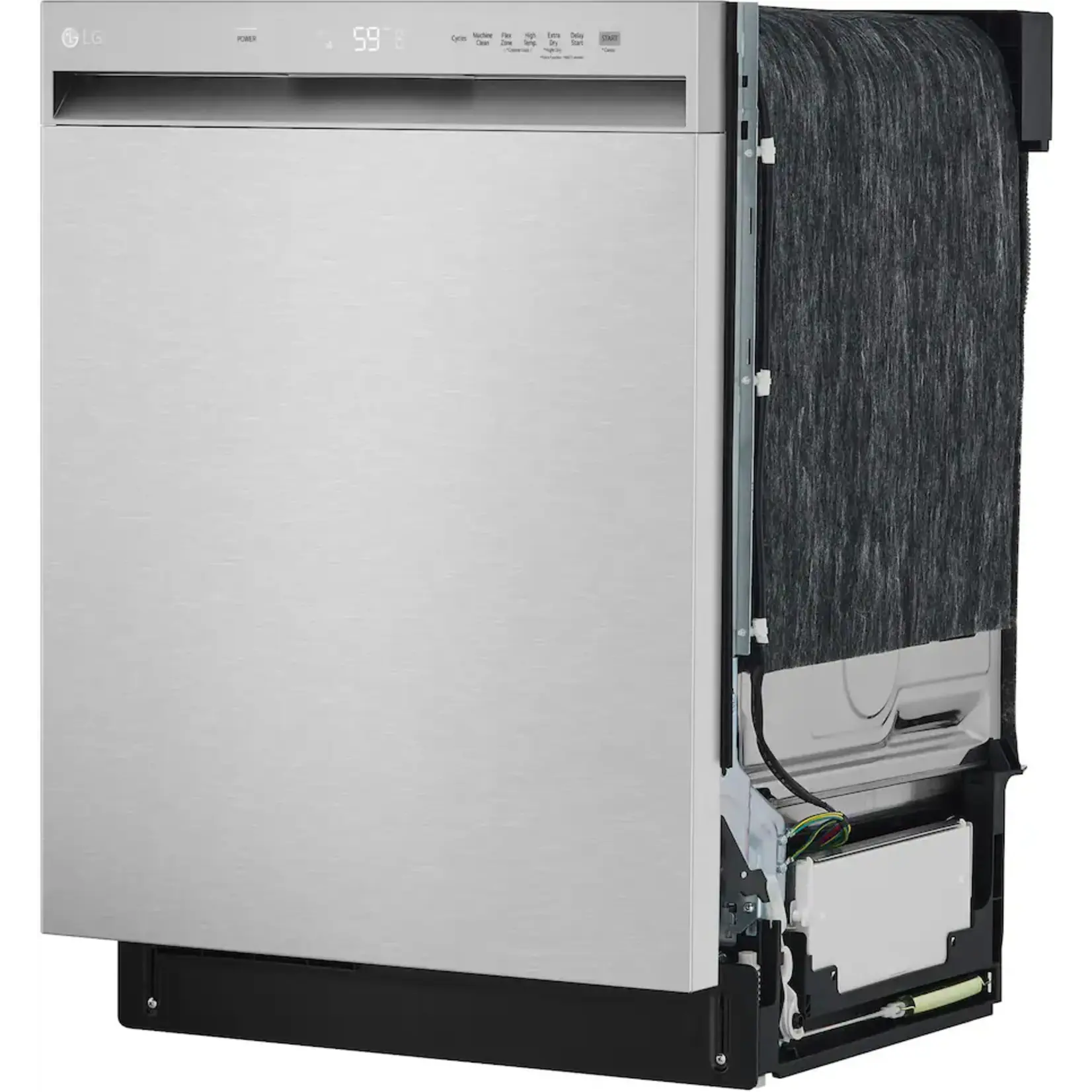 LG #LDFN3432T - LG 24 in. in Stainless Steel Front Control Dishwasher with NeveRust Stainless Steel Tub and Dynamic Dry