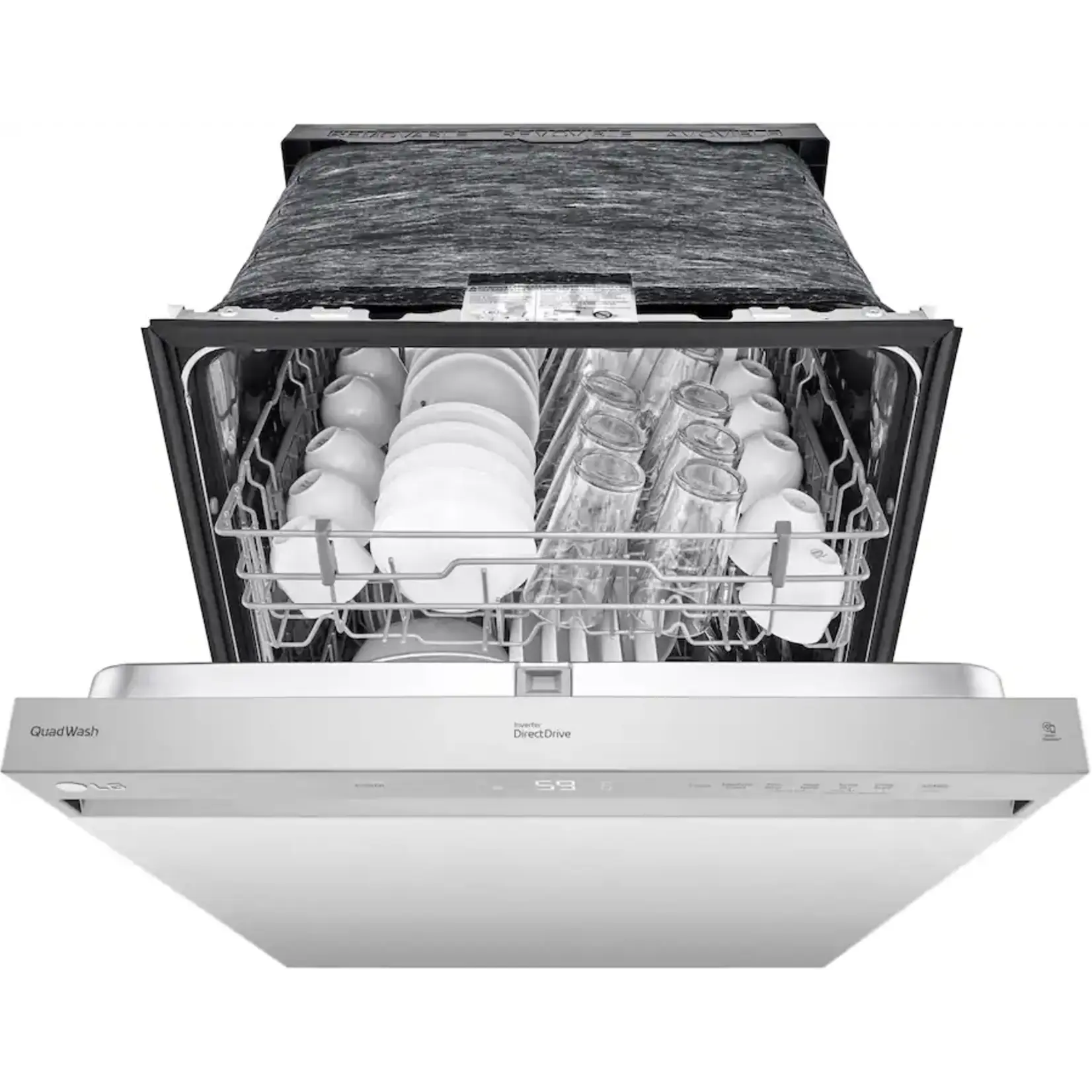LG #LDFN3432T - LG 24 in. in Stainless Steel Front Control Dishwasher with NeveRust Stainless Steel Tub and Dynamic Dry