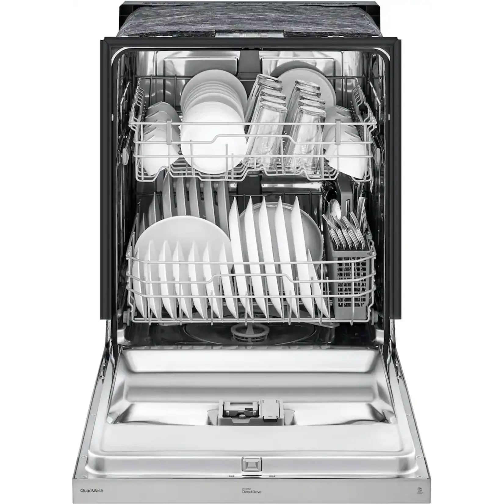 LG #LDFN3432T - LG 24 in. in Stainless Steel Front Control Dishwasher with NeveRust Stainless Steel Tub and Dynamic Dry