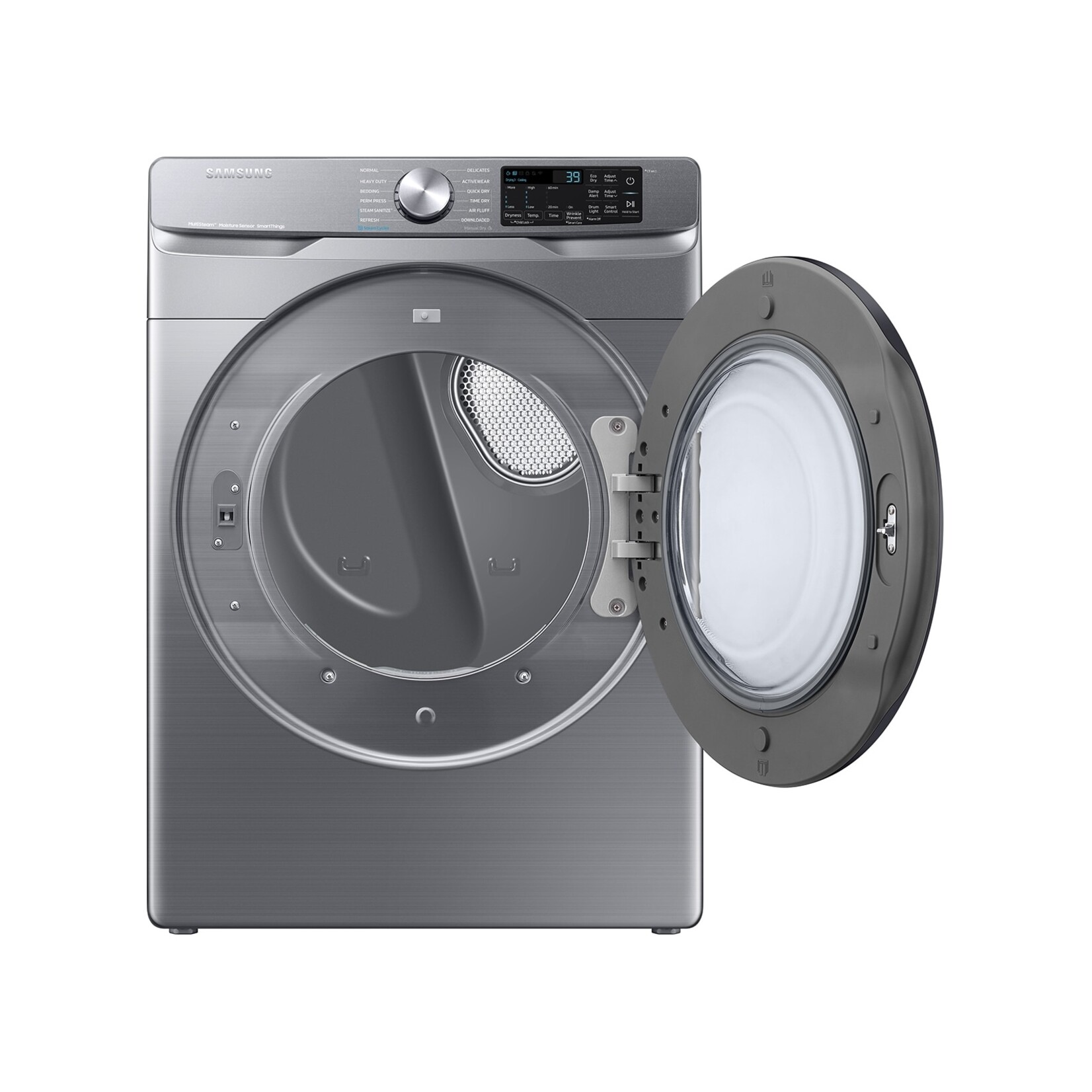 SAMSUNG #DVE45B6300P - Samsung 7.5 cu. ft. Smart Stackable Vented Electric Dryer with Steam Sanitize+ in Platinum (CPS Warranty)