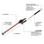 Milwaukee M18- 49-16-2719-FUEL Hedge Trimmer Attachment for Milwaukee QUIK-LOK Attachment System