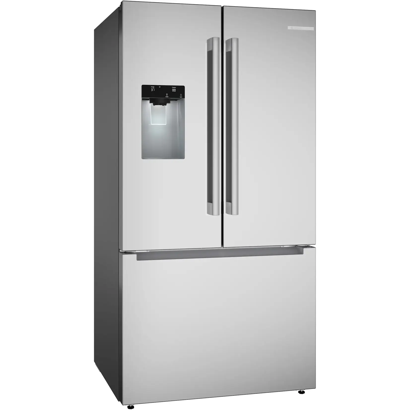 BOSCH Bosch-B36FD31ENS-Fastest Ice Maker Standard-Depth 300 Series 26-cu ft 3 -Door 36-in Wide Smart Compatible French Door Refrigerator with Ice Maker with Water and Ice Dispenser ( Stainless Steel ) ENERGY STAR Certified