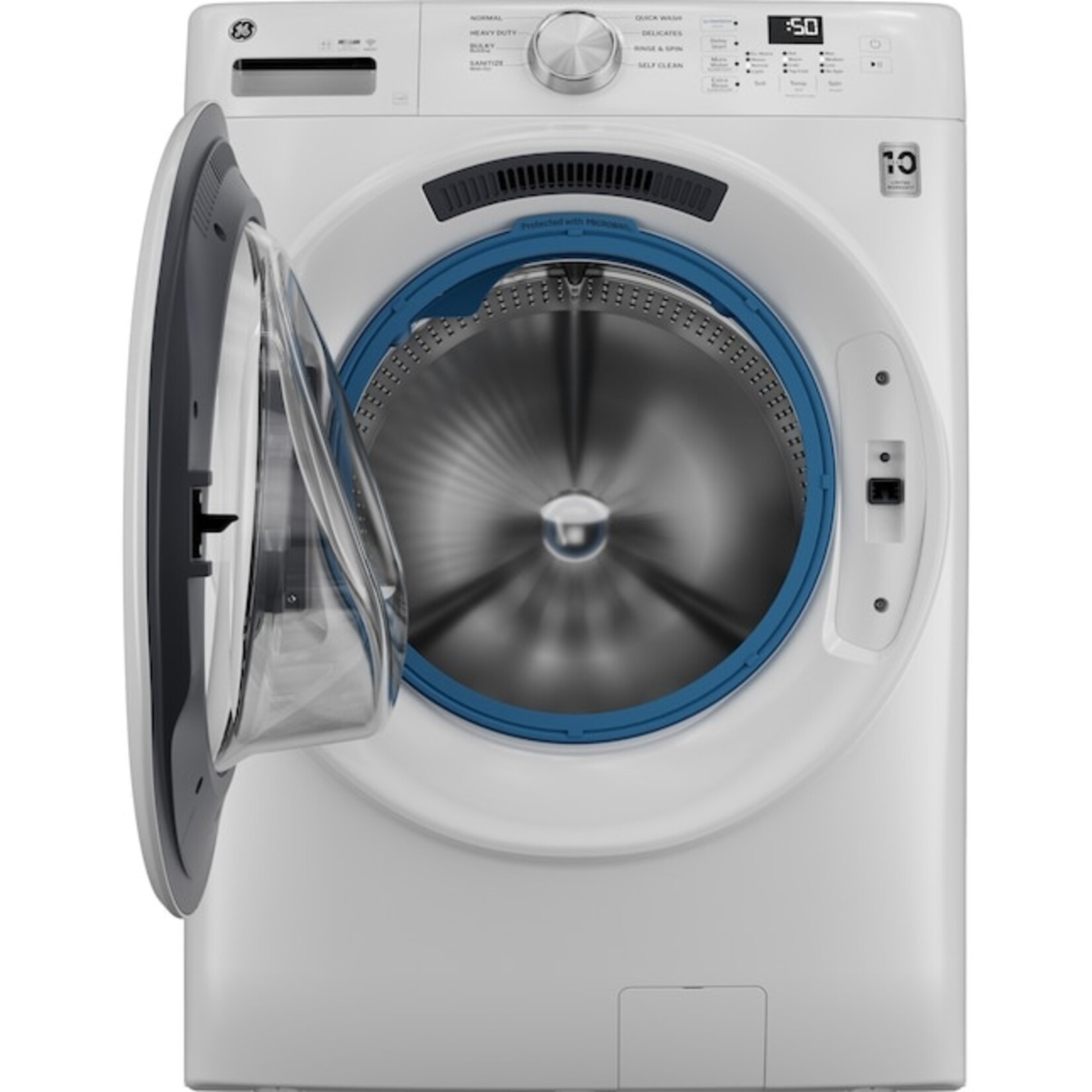 GE #GFW350SSYWW - GE® ENERGY STAR® 4.6 cu. ft. Capacity Smart Front Load Washer with UltraFresh Vent System with OdorBlock™