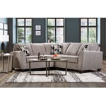 Nationwide Furniture Distributors #U366 - Modern Transitional Corner Sectional in Soft Neutral Grey Textured Fabric