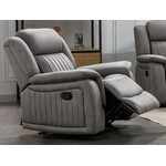 Nationwide Furniture Distributors U146R - Nationwide Contemporary Manual Motion Glider Recliner in a Grey Polyester Fabric