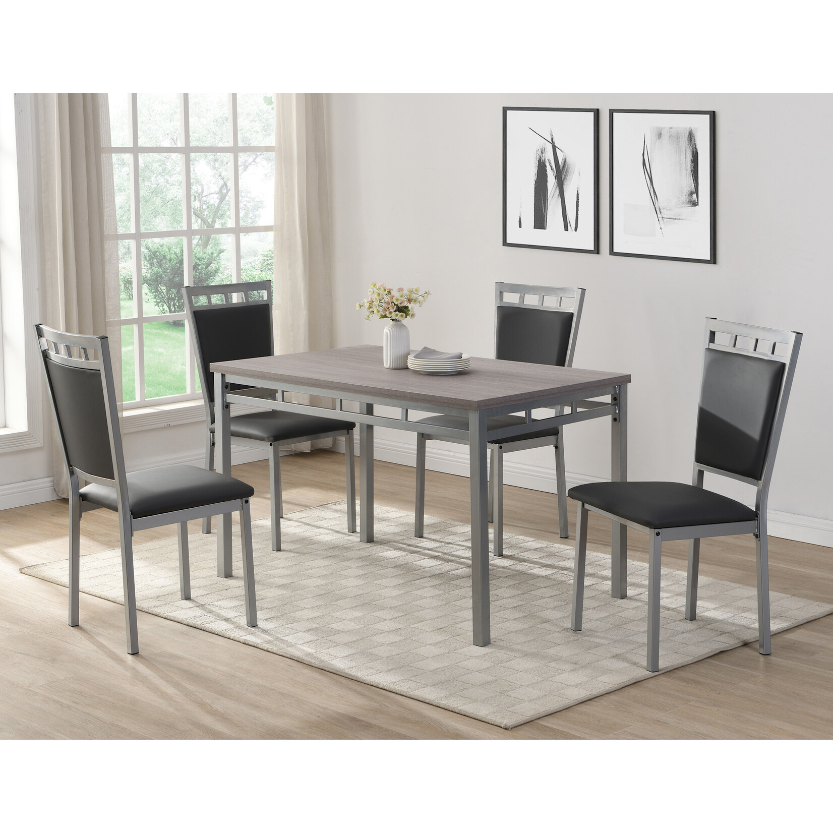 Nationwide Furniture Distributors #D796-5 - Contemporary 5 Piece Dining Set