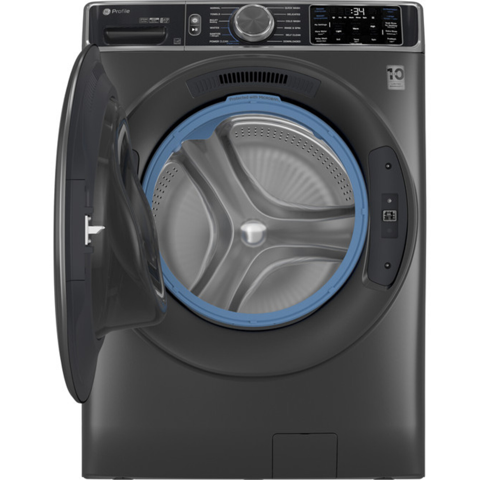 GE #PFW955SPW0DS - GE Profile™ 5.5 cu. ft. Capacity Smart Front Load ENERGY STAR® Steam Washer with UltraFresh Vent System+ and Smart Wash & Smart Rinse
