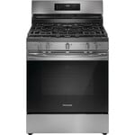 Frigidaire #FCRE3083AS - Frigidaire 30-in Glass Top 5 burners 5.3-cu ft Air Fry Convection Oven Freestanding Electric Range ( Stainless Steel )