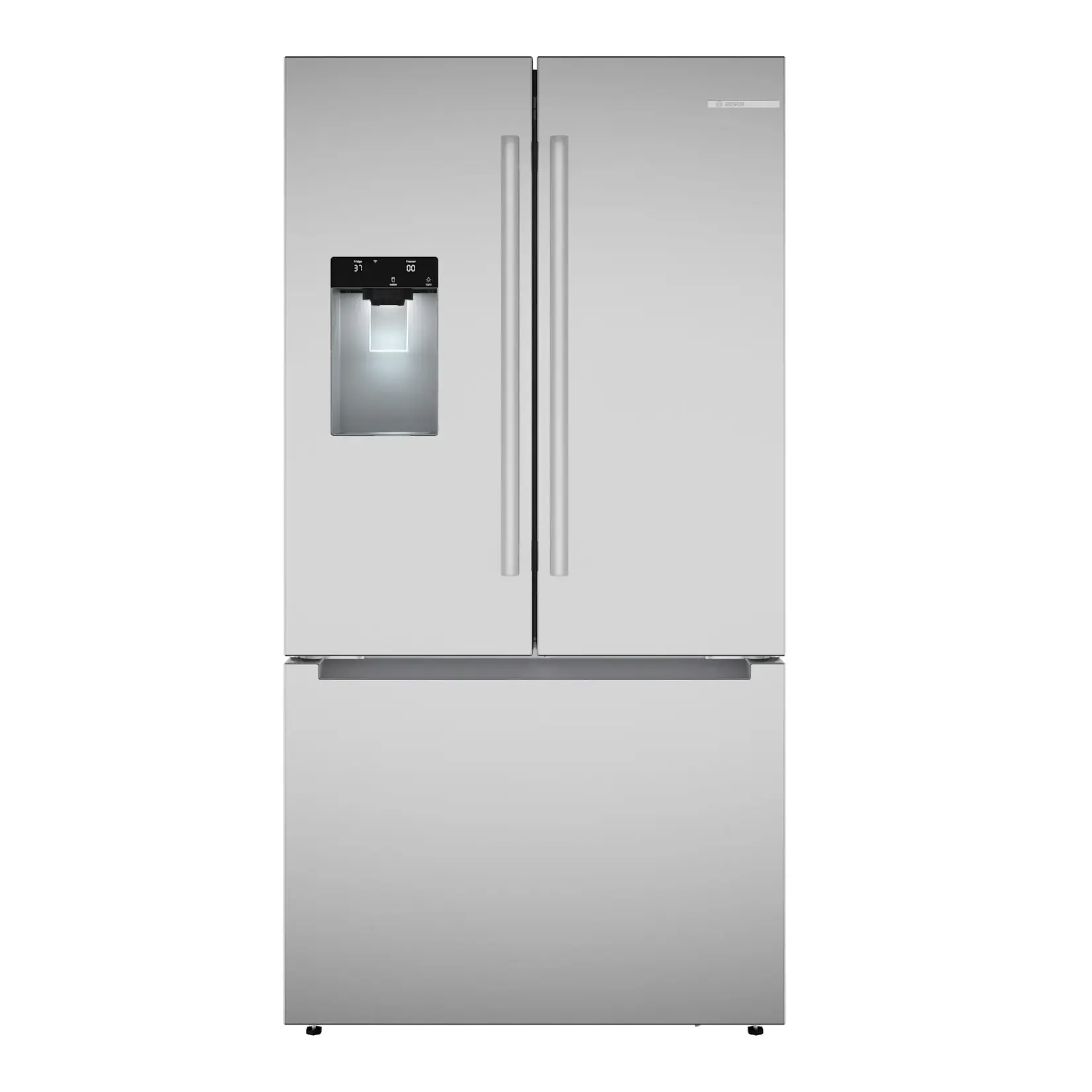 BOSCH Bosch Counter-Depth 300 Series 21.6-cu ft 3 -Door 36-in Wide Built-In Smart Compatible French Door Refrigerator with Ice Maker with Water and Ice Dispenser ( Stainless Steel ) ENERGY STAR Certified