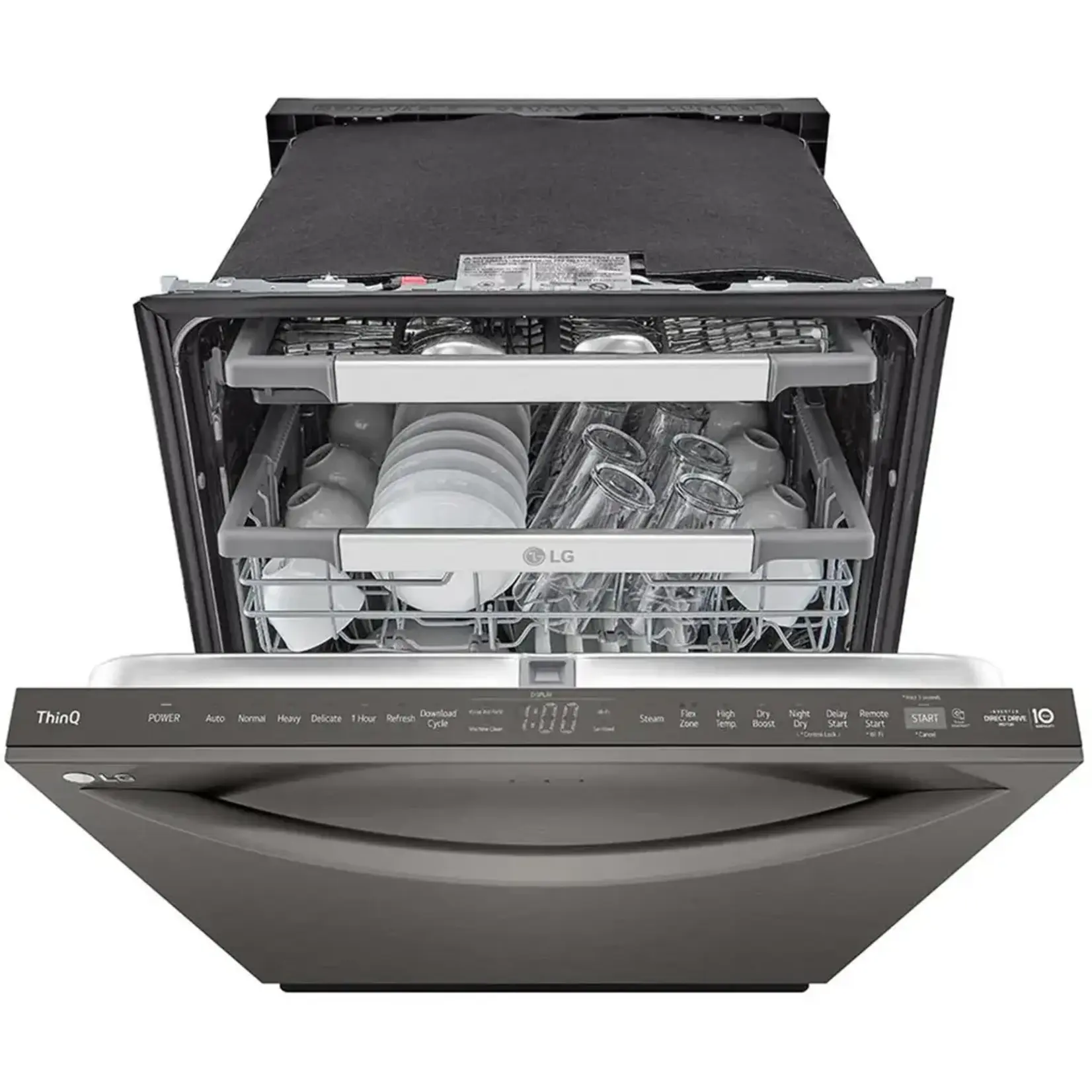 LG Electronics (ONE YEAR CPS WARRANTY ) LDTH7972D LG 24" 42dB Built-In Dishwasher with Stainless Steel Tub & Third Rack (LDTH7972D) - Black Stainless