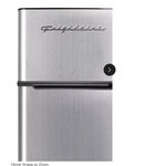 Frigidaire EFR451-B6COM  4.5 cu. ft. 2 Door Mini Fridge in Chrome Trim and Platinum Design with Freezer and Manual Defrost