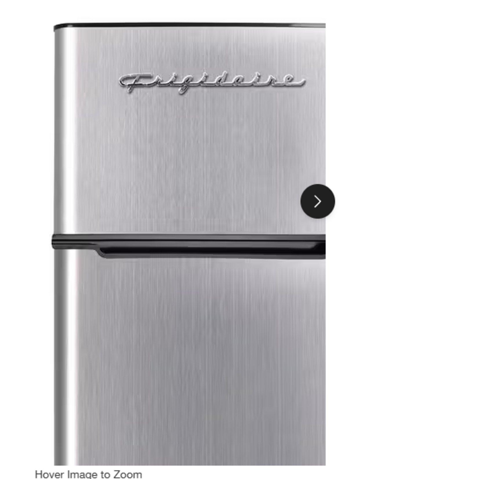Frigidaire EFR451-B6COM  4.5 cu. ft. 2 Door Mini Fridge in Chrome Trim and Platinum Design with Freezer and Manual Defrost