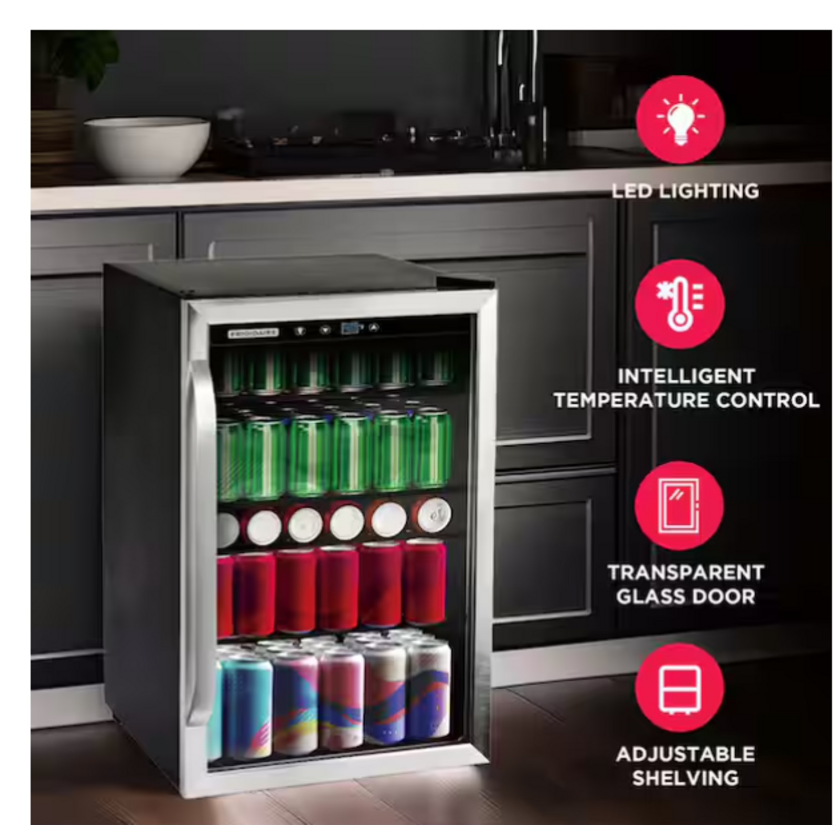 EFMIS155  Frigidaire Single Zone 20.43 in. 126 (12 oz.) Can Beverage Cooler