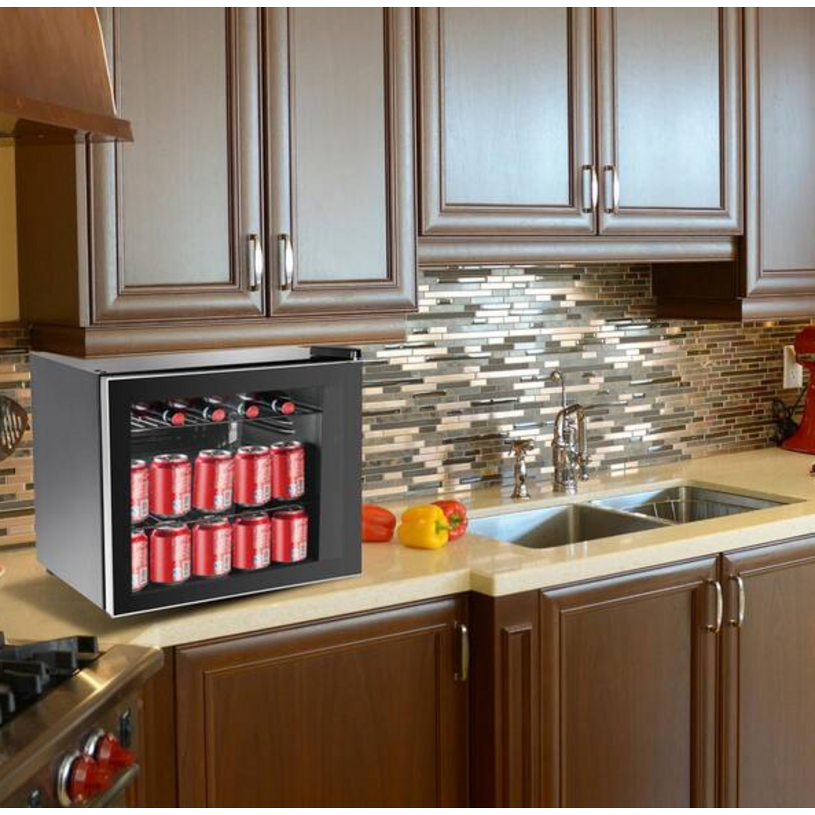 Frigidaire Frigidaire 20 in. 17-Bottle and 70-Can Compact Refrigerator Beverage Cooler