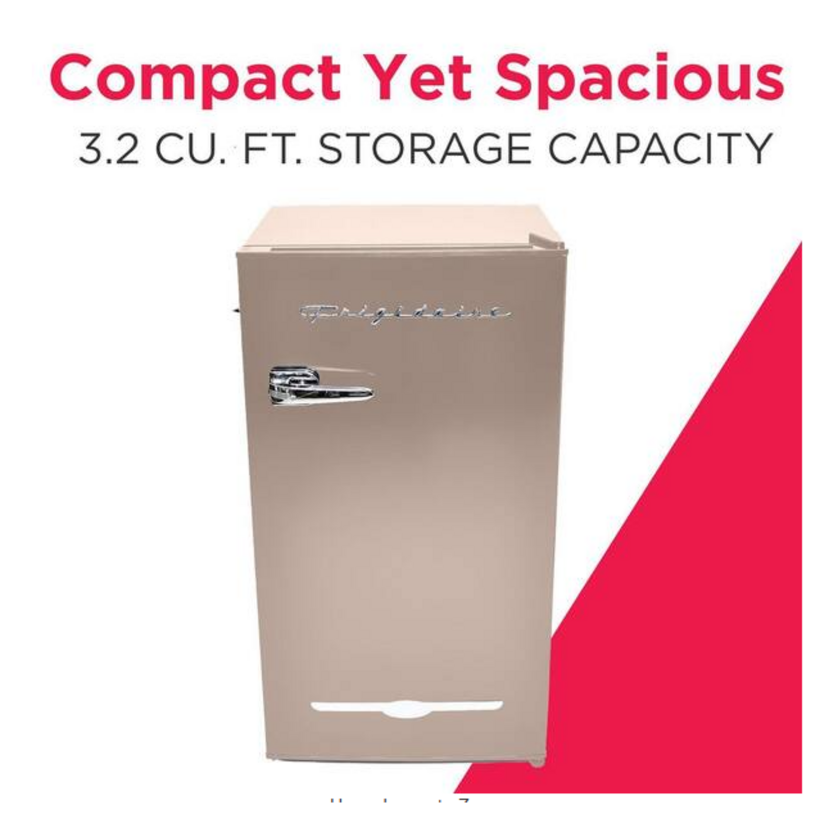 Frigidaire EFR376-CORALCOM  3.2 cu. ft. Retro Mini Fridge in Coral Pink