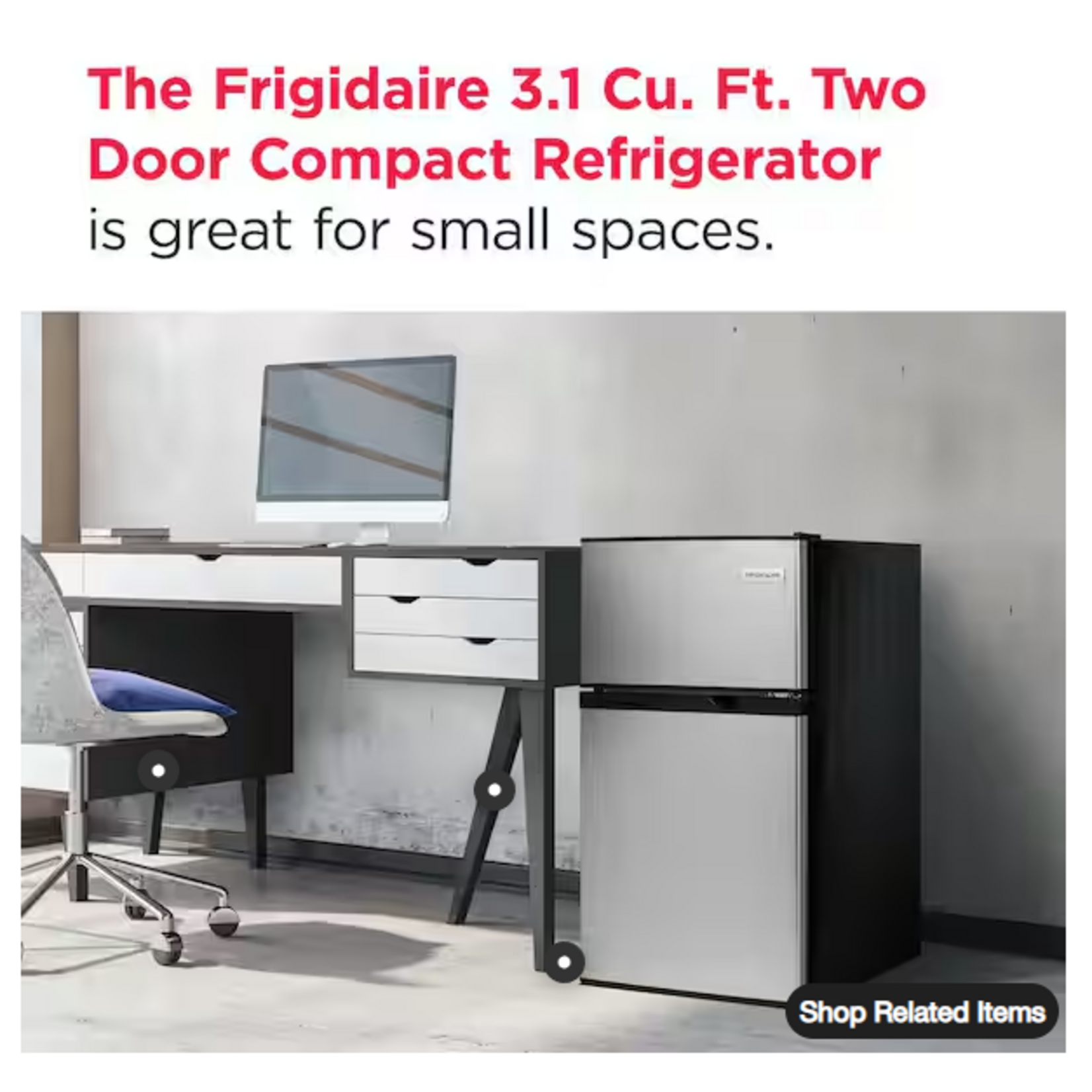 ARCTIC CHEF ARCTIC CHEF 3.2 cu. ft. Mini Fridge in Stainless