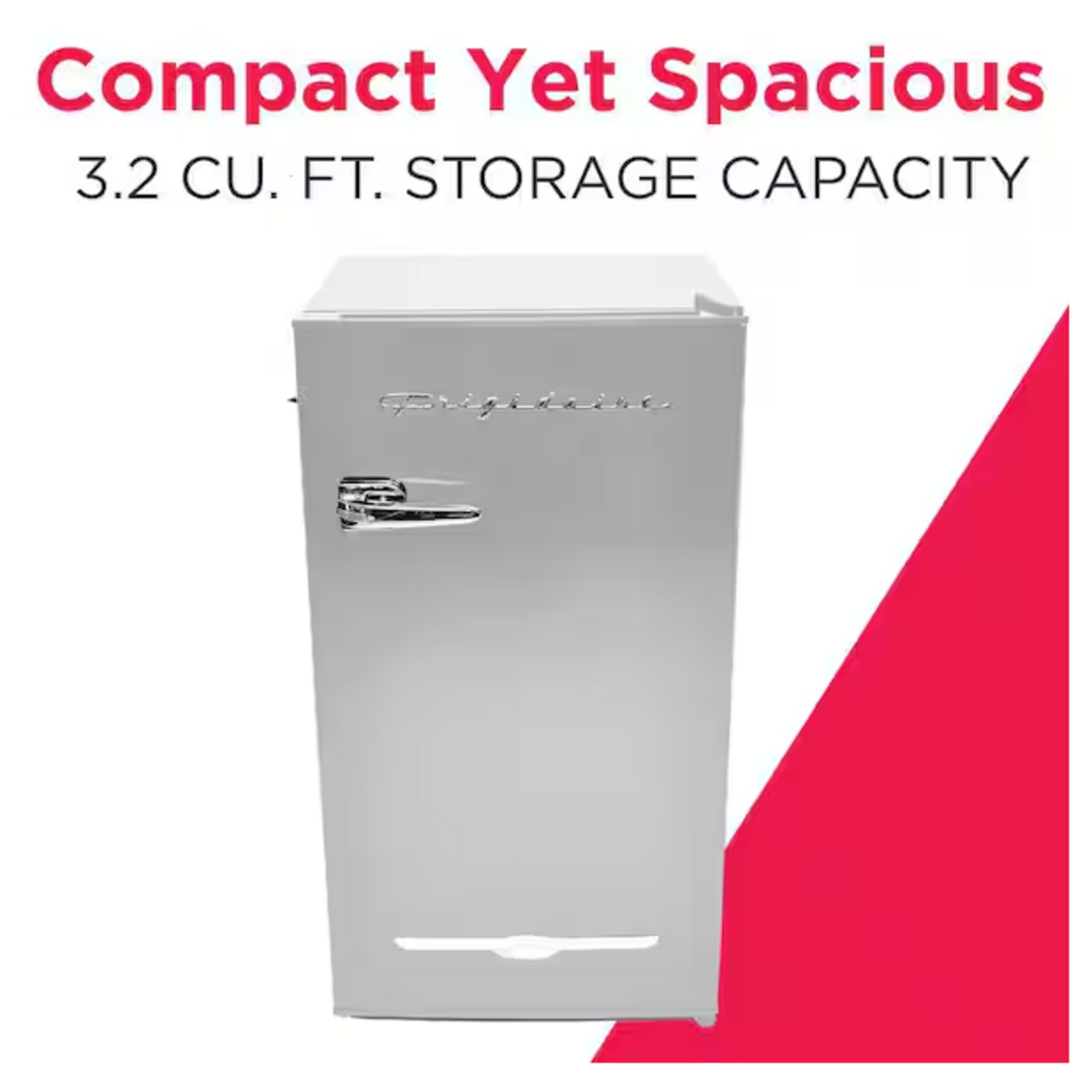 EFR376-MOONBMCM  Frigidaire 3.2 cu. ft. Retro Mini Fridge in Moonbeam Silver