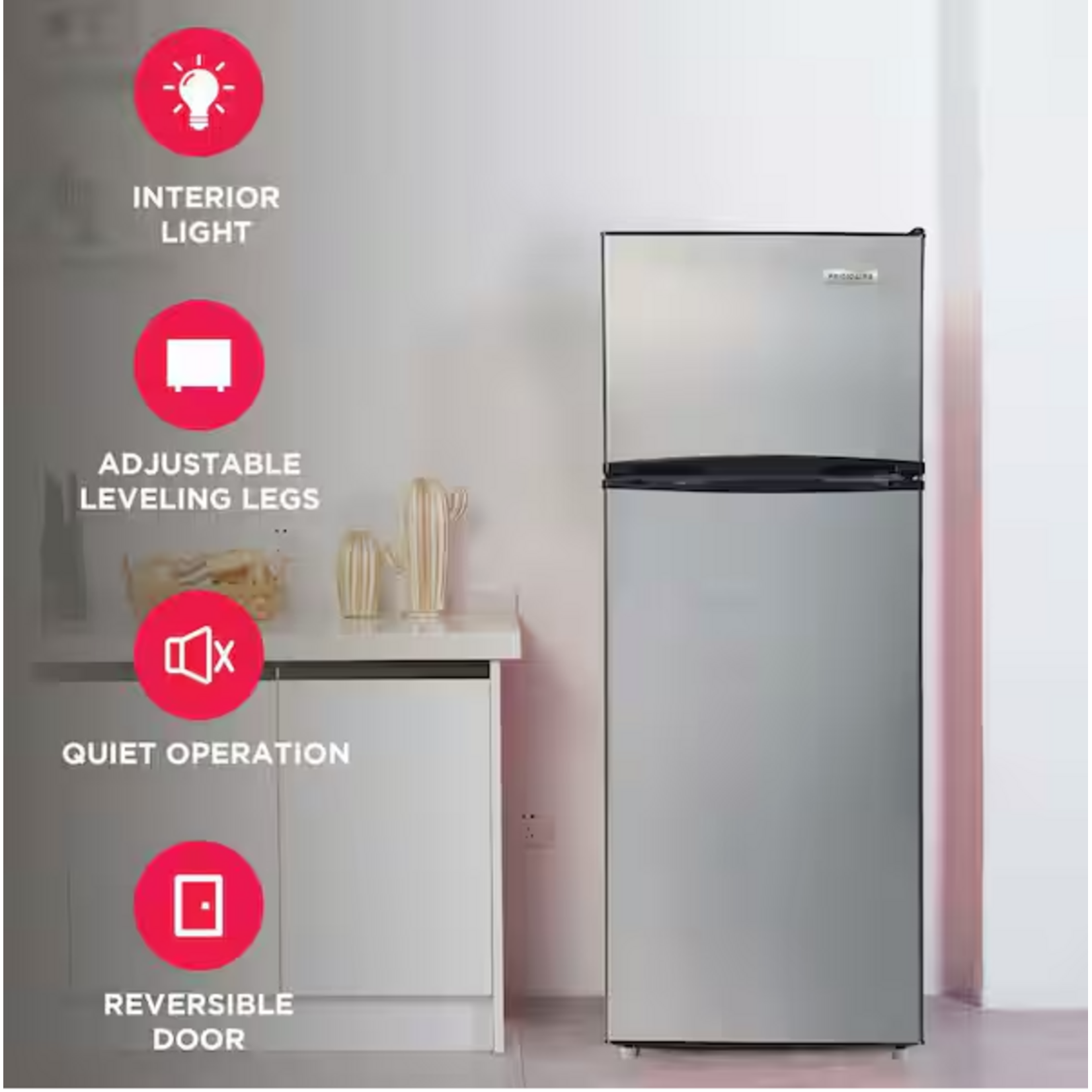 Frigidaire EFR780-6COM  7.5 cu. ft. Mini Refrigerator with Top Freezer in Stainless Look