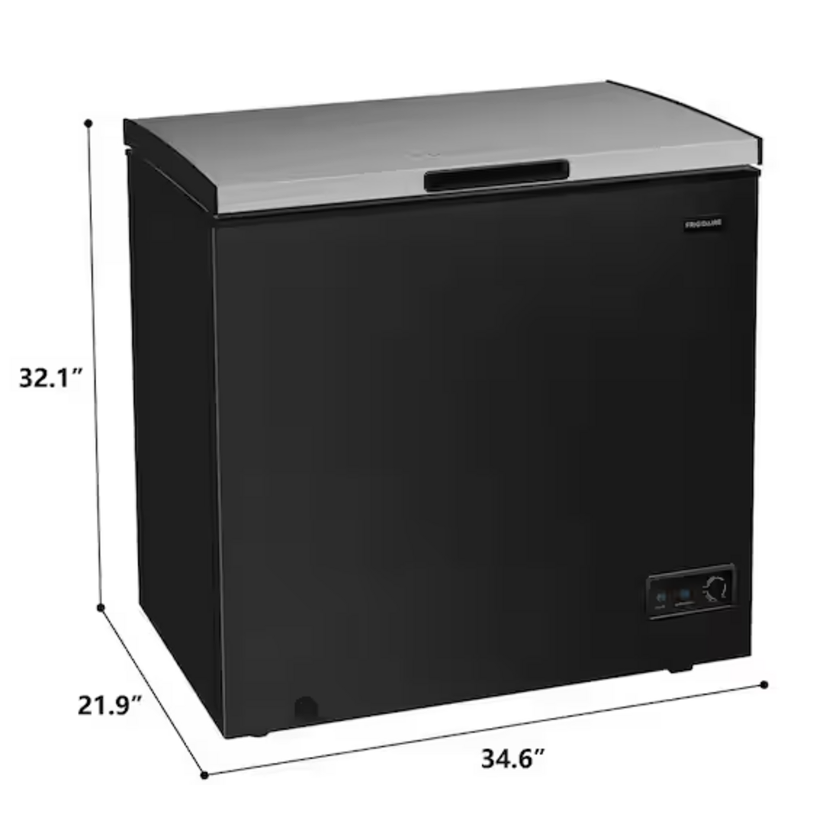 EFRF7015-BLACK-6COM  Frigidaire 7.0 cu. ft. Manual Defrost Chest Freezer in Black with Garage Ready