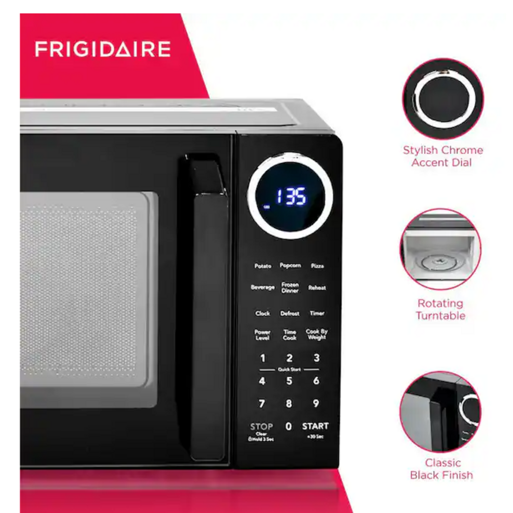 EMW953-BLACK  Frigidaire 19 in. 0.9 cu. ft. MICROWAVE (BLACK DOOR)