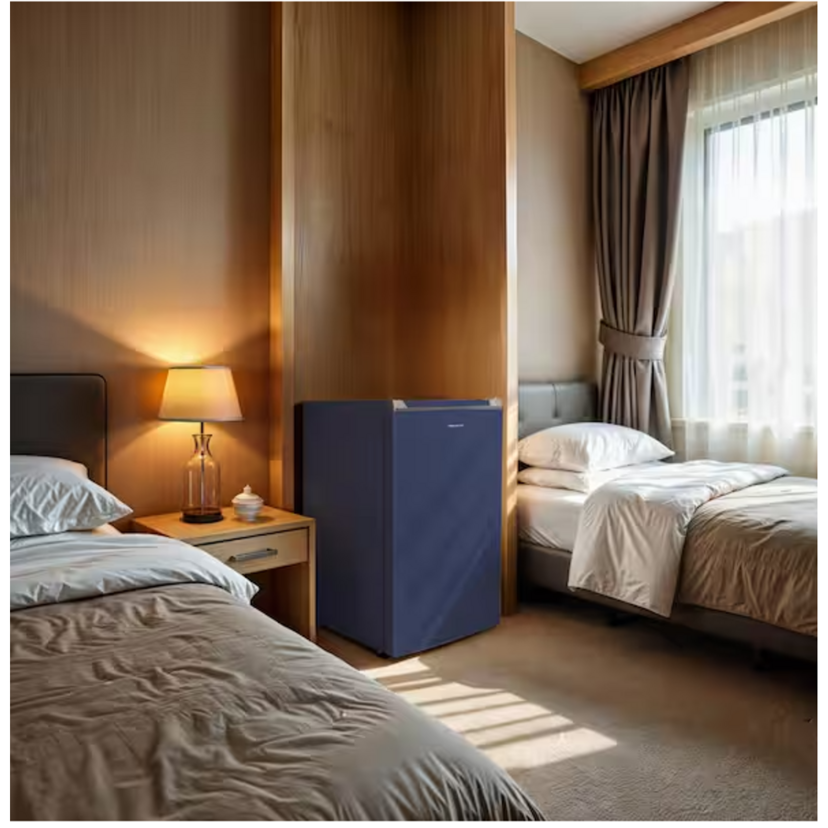 Frigidaire EFR489-MARINE-6COM4.5 cu. ft. 23 in. Retro Mini Refrigerator with Sleek Design with Freezer and Manual Defrost in Blue