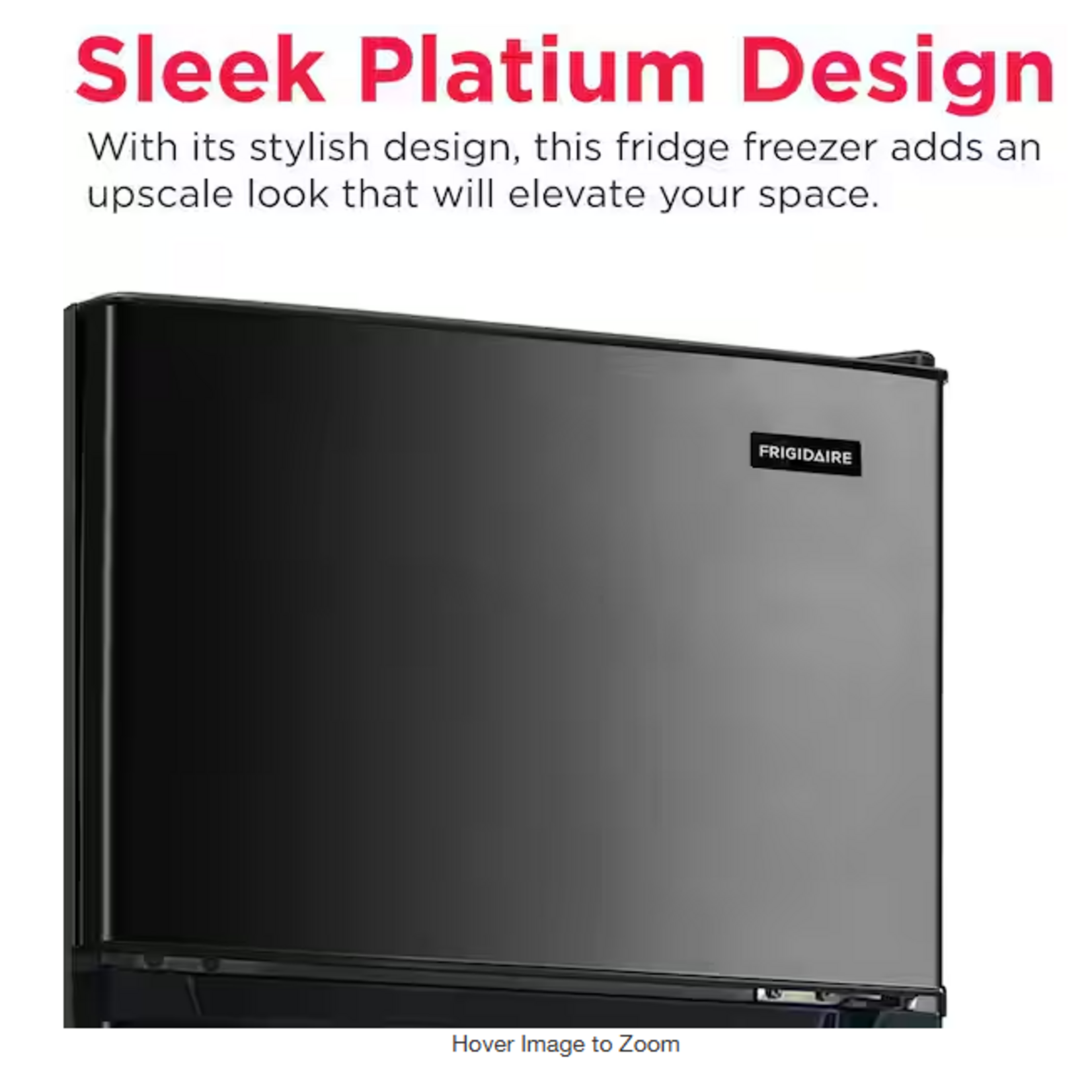 Frigidaire EFR784-BLACK-6COM  Frigidaire 21.5 in. 7.5 cu. ft. Top Freezer Refrigerator in Black