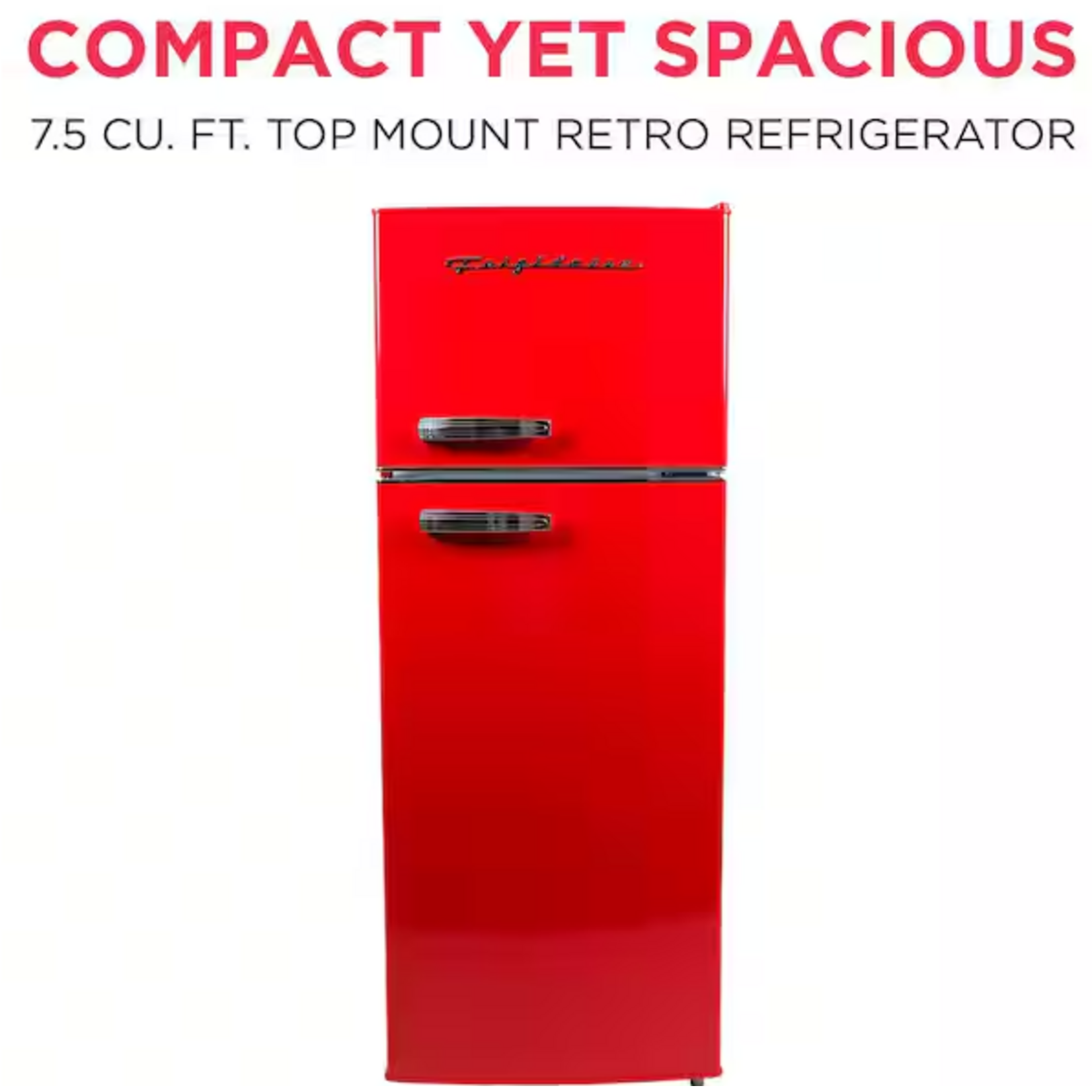 Frigidaire EFR753-RED  Frigidaire 21.5 in. Wide 7.5 cu.ft. Retro Mini Refrigerator in Red with Top Freezer