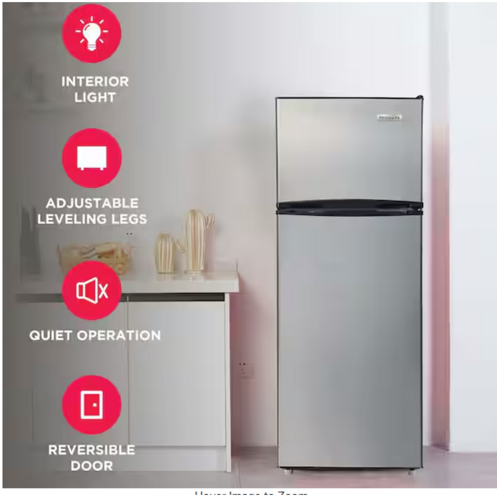 Frigidaire EFR780-6COM  7.5 cu. ft. Mini Refrigerator with Top Freezer in Stainless Look
