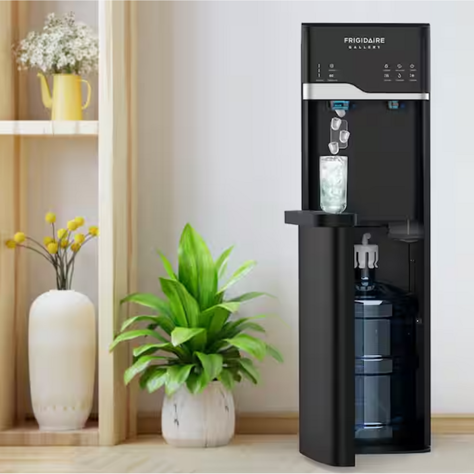 EFWC534-BLACK Frigidaire 3-in-1 Bottom Load Hot/Cold Water Cooler with Built-in Bullet Ice Maker in Black