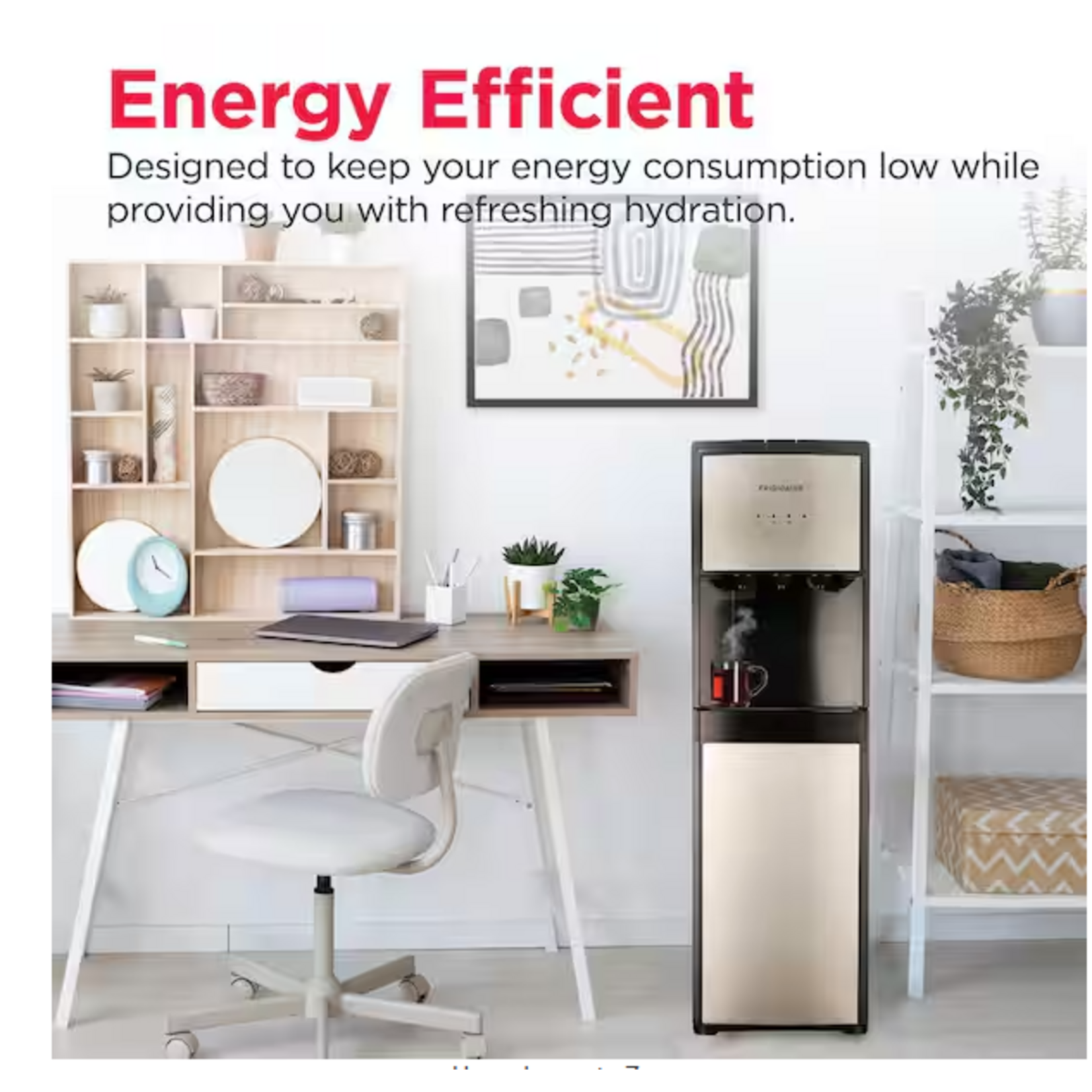 EFWC505 Frigidaire 5 Gallon Bottom Loading Hot and Cold Water Dispenser in Stainless Steel